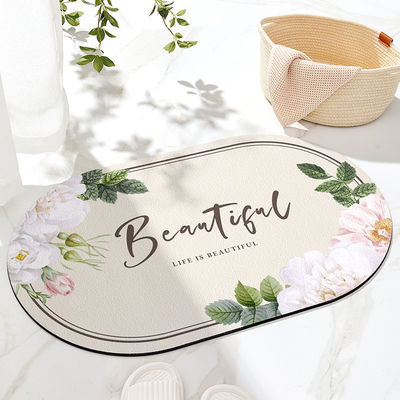 Technology cashmere Quick Drying Diatomaceous Earth Foot Mat for Bathroom Shower Floor
