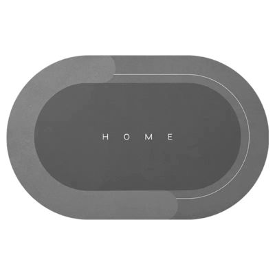 Water Absorbent Dark Grey Bathroom Floor Shower Mats with Soft and Durable Design