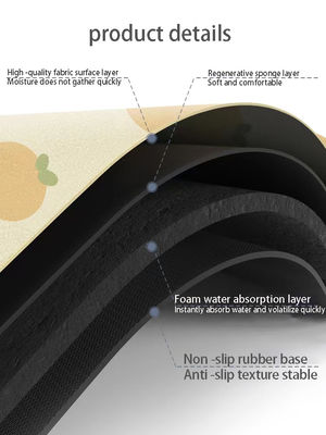 Kitchen Absorbent Mat for Dustproof and Mould Proof Function in Custom Rectangle Shape