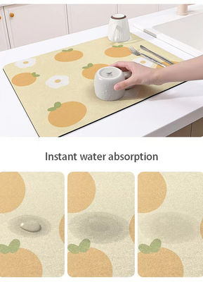 Kitchen Absorbent Mat for Dustproof and Mould Proof Function in Custom Rectangle Shape