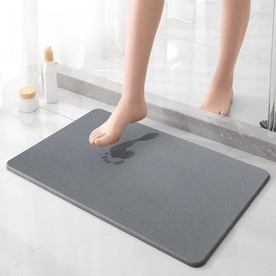 Foldable Water Absorbent Easy Clean Mat for Floor Modern Style Diatomaceous Earth Bath Mat