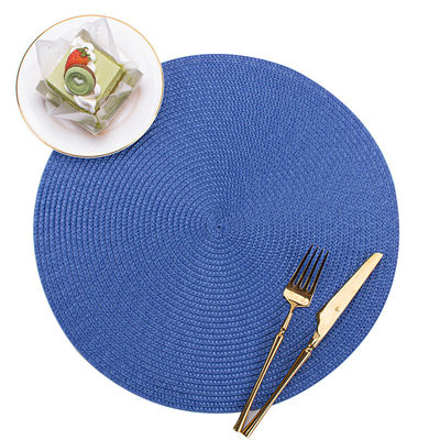 Round Washable PVC Dining Table Place Mats Diameter 38cm or Customized Size Chocolate
