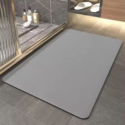 Customized Non Slip Bath Mat Sustainable Light Grey for Bathroom Floor Safety Comfort