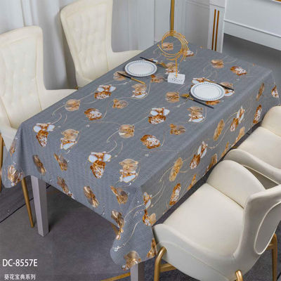 Rectangle Oilproof PVC Plastic Folding Tablecloth for Wedding Party Table Cover Roll