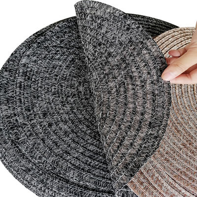 Waterproof Non Slip PVC Round Dining Table Place Mat for Dining Room Table Decoration