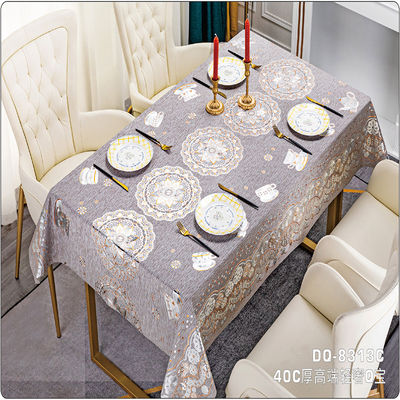 PVC Table Cover for Outdoor Picnic Camping Rectangular Shape Oil-proof Spill-proof