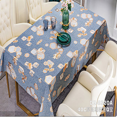 Eco-friendly Easy Clean Oil Proof Table Mats Pvc Plastic Table Cover is customized Yes