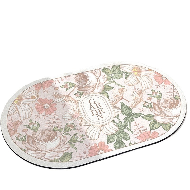 Technology cashmere Quick Drying Diatomaceous Earth Foot Mat for Bathroom Shower Floor