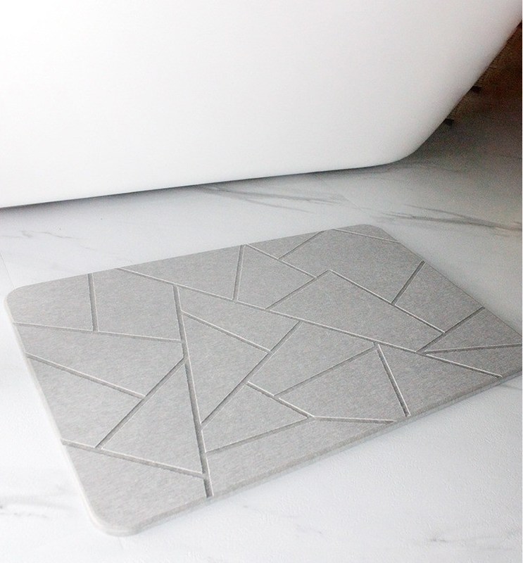 Quick Drying Diatomaceous Earth Shower Mat Modern Design for Super Absorbent Bathroom